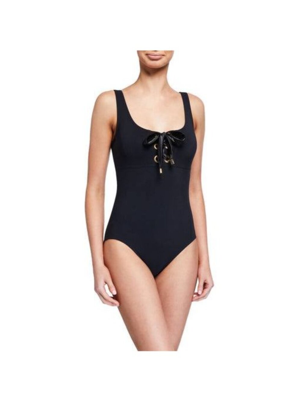 Karla Colletto Maritta Round Neck Womens One Piece Swimsuit Sz 6- 2US XS - Picture 2 of 7